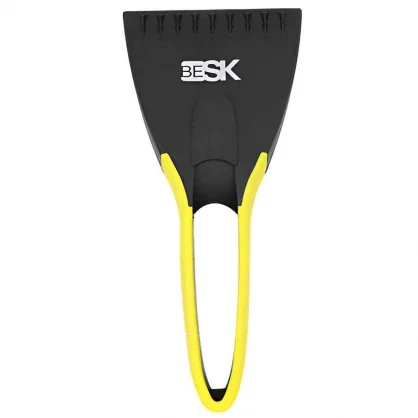 Aksesuaras BESK Snow scraper 20.5x9.5cm black/ yellow