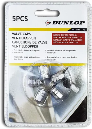 Aksesuaras Dunlop Dunlop Dunlop - Nakrętki wentyli samochodowych typu Schrader 5 szt. (S