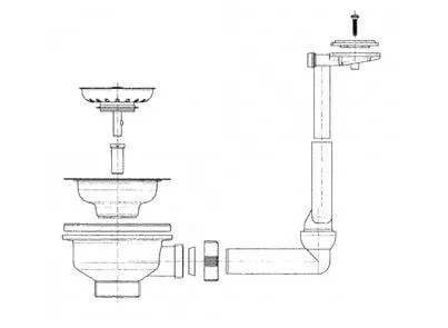 Aksesuaras Franke VALVE - BASKET STOPPER WASTE 3 1/ 2