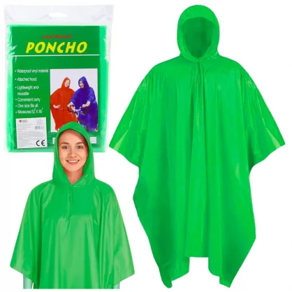 Aksesuaras LEAN Reusable Raincoat Green 132 x 203 cm