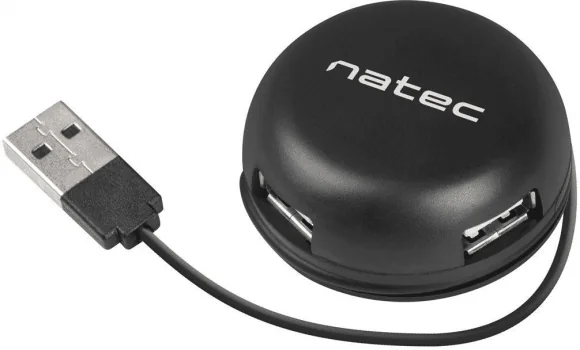 Aksesuaras Natec NHU-1330 USB šakotuvas 4-1 juodas
