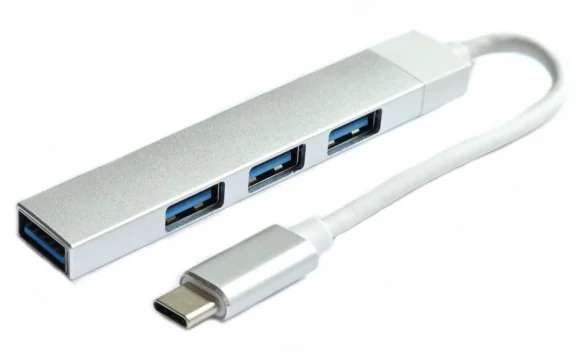 Aksesuaras RoGer Hub USB-C 4xUSB2.0 Silver