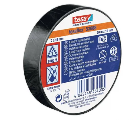 Aksesuaras TESA Tesa Taśma izolacyjna tesa 20m x 19mm czarna
