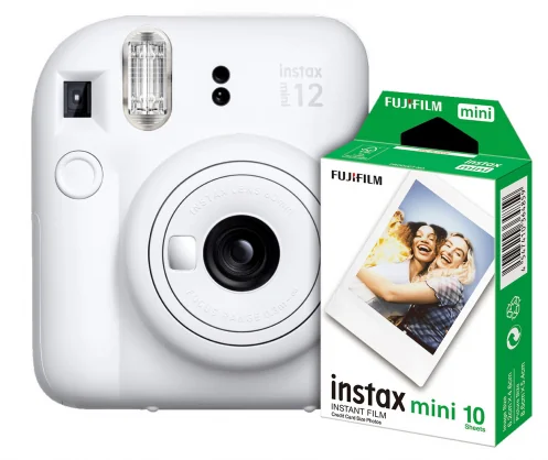 Analoginė kamera Fujifilm Instax Mini 12 Clay White + 10 films