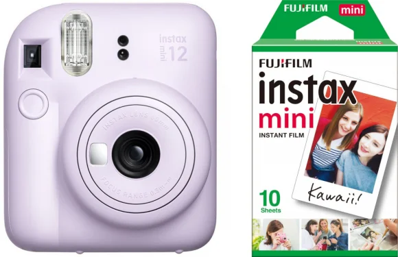 Analoginė kamera Fujifilm Instax Mini 12 Lilac Purple + Instax Mini Glossy 10pcs