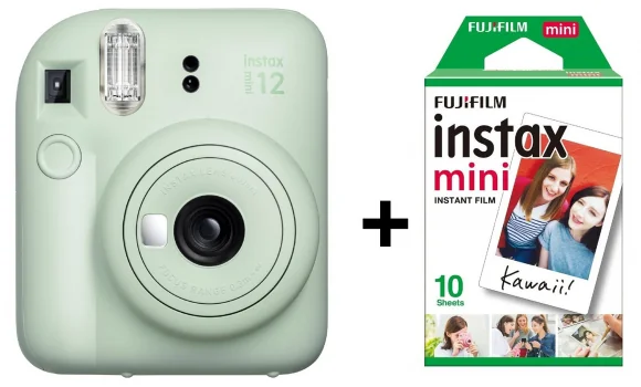 Analoginė kamera Fujifilm Instax Mini 12 Mint Green + 10 films