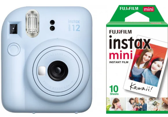 Analoginė kamera Fujifilm Instax Mini 12 Pastel Blue + Instax Mini Glossy 10pcs