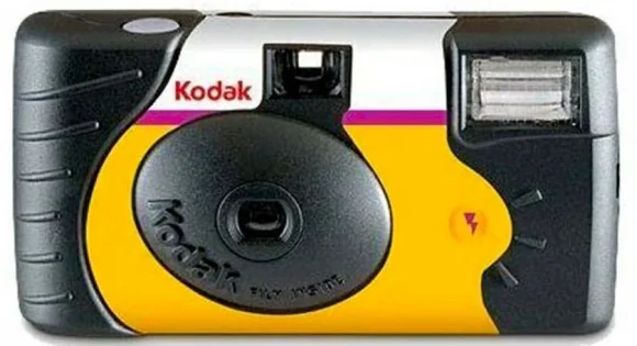 Analoginė kamera Kodak Power Flash vienkartinis fotoaparatas