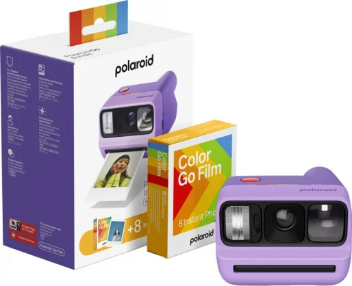 Analoginė kamera Polaroid Go Gen 3 Purple + Color Film Bundle (8 Photos)