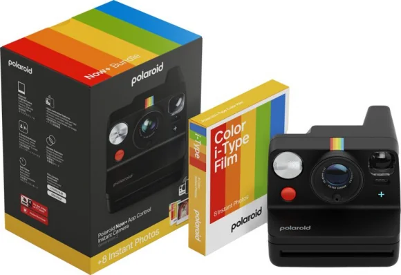 Analoginė kamera Polaroid Now+ Gen 3 Black bundle with Color Film (8 photos)