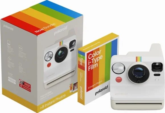 Analoginė kamera Polaroid Now Gen 3 Pebble White bundle with Color Film (8 photos)