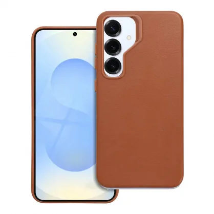 Analoginė kamera Riff Genuine leather back case for Samsung Galaxy S25 S931 Brown