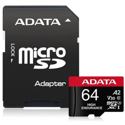 Atminties kortelė Adata High Endurance 64GB micro SDXC Class 10 + adapteris