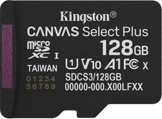 Atminties kortelė Kingston 128GB Canvas Select Plus microSDXC Class 10 UHS-I SDCS3/ 128GBSP