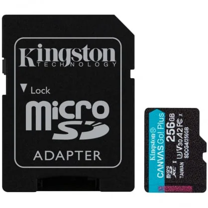 Atminties kortelė Kingston Canvas Go! Plus microSDXC 256GB + Adapter SDCG4/ 256GB