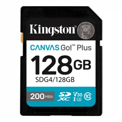 Atminties kortelė Kingston Canvas Go! Plus SDG4/ 128GB