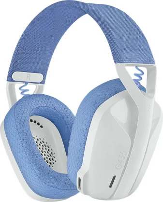 Ausinės Logitech „G435 LightSpeed“ belaidės ausinės baltos