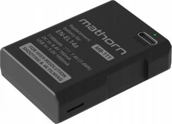 Baterija Extralink Replacement battery MB-111 USB-C Nikon EN-El14a