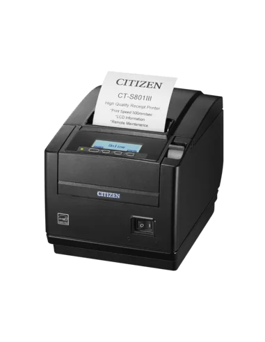 Citizen CT-S801III, 8 dots/mm (203 dpi), cutter, USB, black