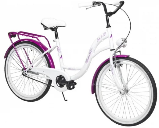 Dviratis Azimut Julie 24" 2023 White/ Violet