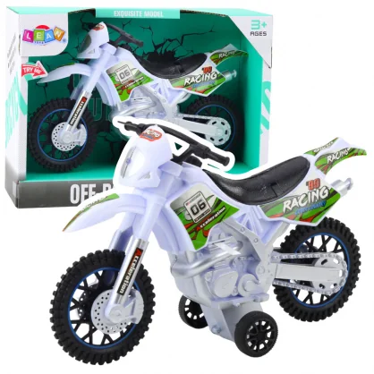 Elektrinė mašina LEAN Toys _7881217 Motocross Off-Road Drive Lights Sounds White