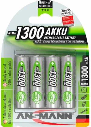 Elementai Ansmann 1300mA NiMh AA 4 vnt