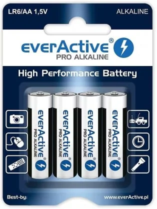 Elementai Everactive LR64BLPA įkraunamos Pro Alkaline LR6/ AA 1.5V 4vnt.