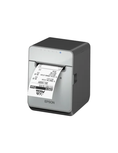 Epson TM-L100, 8 dots/mm (203 dpi), cutter, linerless, USB, RS232, Ethernet, black