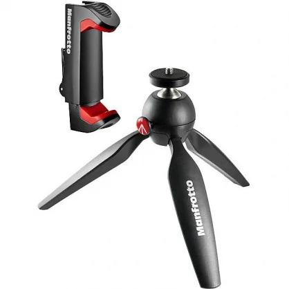 Fotoaparato stovas MANFROTTO Tripod + phone mount MKPIXICLMII-BK