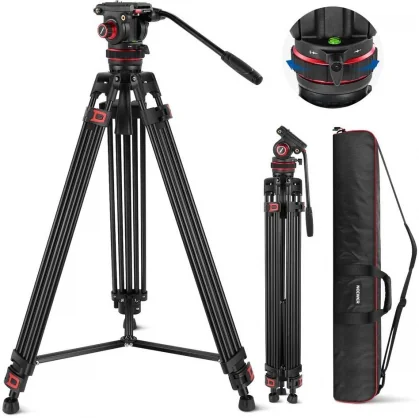Fotoaparato stovas Neewer TP75 Adjustable Tripod with Oil-Damped Head