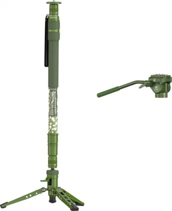 Fotoaparato stovas Sirui Monopod Video Set Pedal Version Camouflage CVM-145P + CT5X