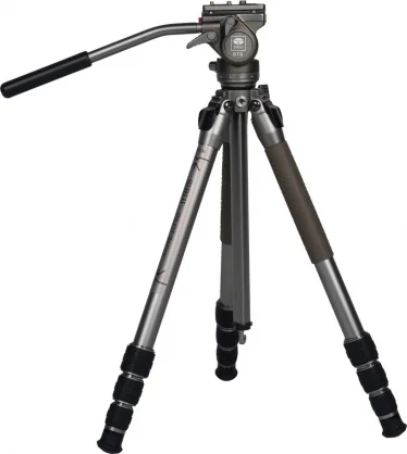 Fotoaparato stovas Sirui Pilot Series Alu Tripod GT04+GT5 Videohead Grey