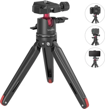 Fotoaparato stovas SmallRig 2664 stalinis mini trikojis su panoramine rutuline galvute