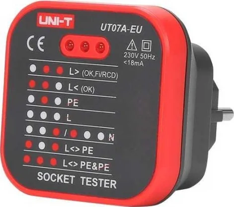 Įrankis Uni-T Uni-T Wskaźnik sieci 230 V AC Uni-T UT07A-EU