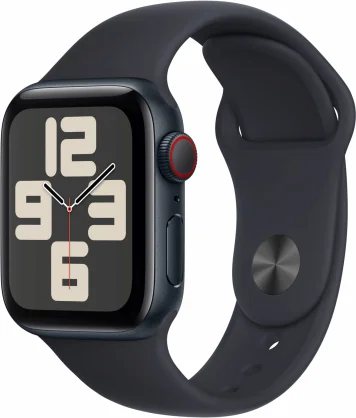 Išmanusis laikrodis Apple Watch SE 2 Cellular 40 mm nakties juodumo aliuminis/ nakties juodumo apyrankė M/ L