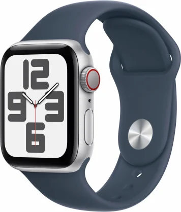Išmanusis laikrodis Apple Watch SE 2 Cellular 44mm sidabrinis aliuminis/ Storm Blue Band M/ L