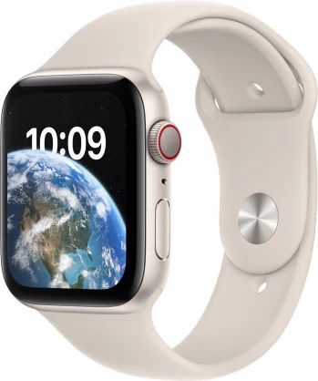 Išmanusis laikrodis Apple Watch SE 2 Cellular 44mm Starlight aliuminis / Starlight sportinė apyrankė