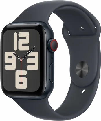 Išmanusis laikrodis Apple Watch SE (2024) Cellular 44mm Midnight/ Midnight Band - M/ L