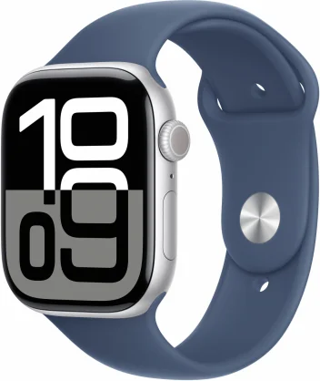Išmanusis laikrodis Apple Watch Series 10 46mm Silver/ Denim Band - S/ M