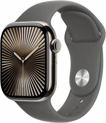 Išmanusis laikrodis Apple Watch Series 10 Cellular 42mm Natural Titanium/ Stone Grey Band - M/ L