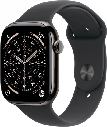 Išmanusis laikrodis Apple Watch Series 11 Cellular 46mm Slate Titanium / Black Sport Band - M/ L