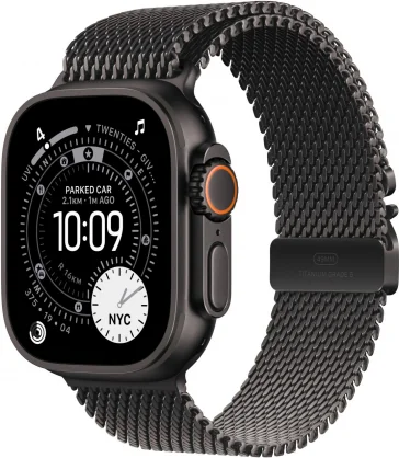 Išmanusis laikrodis Apple Watch Ultra 3 49mm Black Titanium/ Black Titanium Milanese Loop - Large