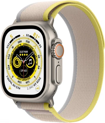 Išmanusis laikrodis Apple Watch Ultra Cellular 49mm Titanium Case/ Yellow/ Beige Trail Loop M/ L