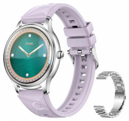 Išmanusis laikrodis Colmi L28 Silver/ Purple + Silver Steel Strap