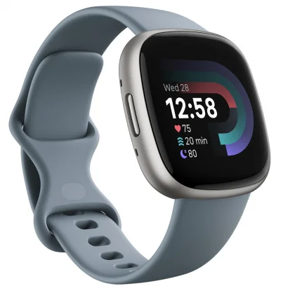 Išmanusis laikrodis Fitbit Versa 4 Waterfall mėlynas/ platininis
