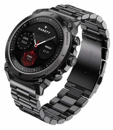 Išmanusis laikrodis GARETT Atom Black Steel