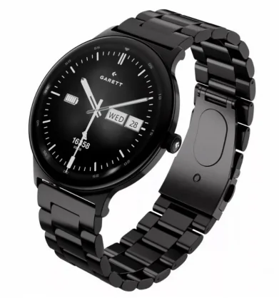 Išmanusis laikrodis GARETT Quantum Black Steel