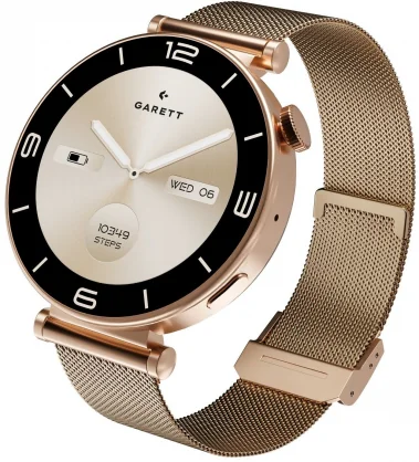 Išmanusis laikrodis GARETT Rose Rose Gold Mesh