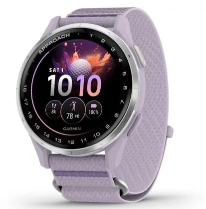 Išmanusis laikrodis Garmin Approach J1 Silver/ Lilac ComfortFit 010-03898-10