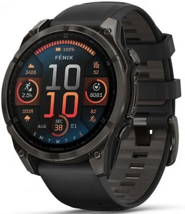 Išmanusis laikrodis Garmin Fenix 8 Amoled Saphire Carbon Grey DLC Titanium 43mm 010-02903-21